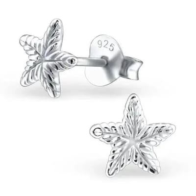 Aramat Jewels | Oorbellen | Zilveren Zeester Oorstekers – Meerdere Modellen 925 Zilver Natuur Design | Echt Zilver-7mm | | | Zilver | Kinderen, Volwassenen | Verkleurd niet