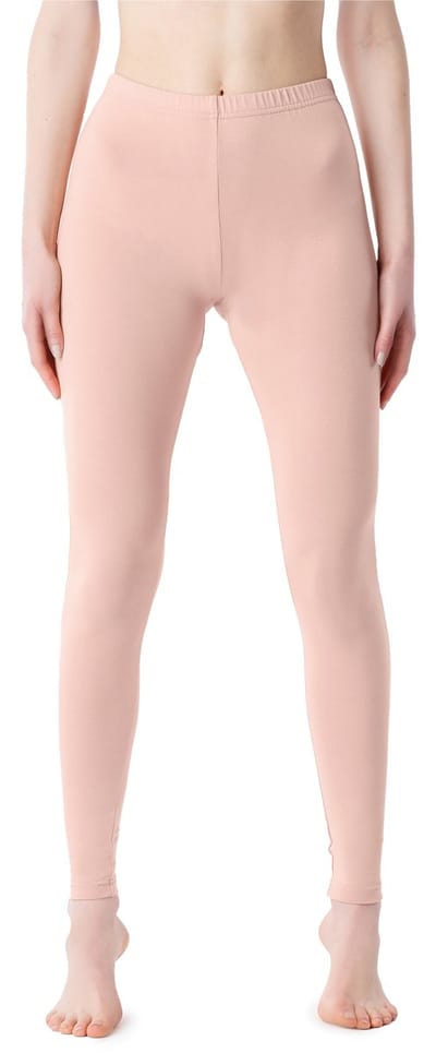 Bellivalini Dames Lange Leggings van Viscose - Sport – Vrijetijdsbroek - Sporbroek - Yogabroek - BLV-BLV50-203-LE - Poederroze - M