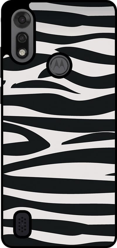 Smartphonica Telefoonhoesje Geschikt voor Motorola Moto E6i / E6s 2020 met zebra opdruk - TPU backcover case zebra design - Zwart Wit geschikt voor Motorola Moto E6i;Motorola Moto E6s 2020