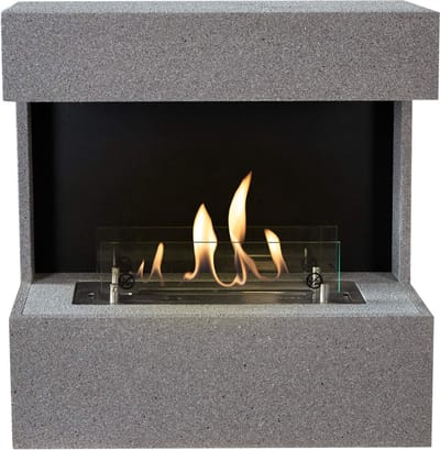 Xaralyn Bio-ethanol wandhaard - Nova BC - betonlook - 2 KW verwarming - haardombouw inclusief inbouwhaard - echte vlammen - sfeerhaard
