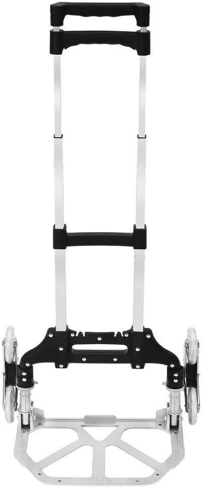 JOYNEXTBUY - 6-Wielige Trapklim Handkar – Opvouwbare Steekwagen – Traploper - Verhuizen, Boodschappen, Bagage & Goederen – Zwart