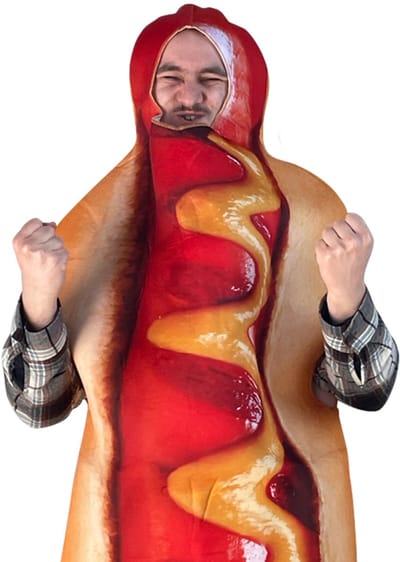 Hotdog Pak - Verkleedkleren Volwassenen - Carnavalskleding Dames En Heren - Halloween Kostuum - Carnaval Feestkleding