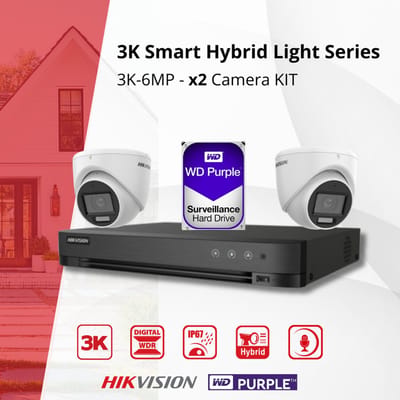 HIKVISION bewakingscamera set, 5 MP, 4K, UHD, DVR, 4-kanaals, HD, voor buitengebruik, woningbeveiliging - 1TB HDD