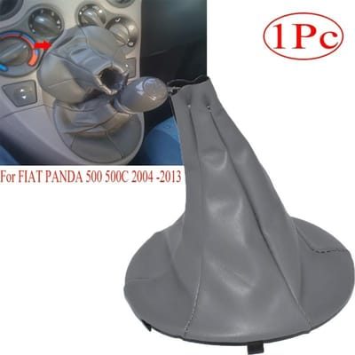Voor FIAT PANDA 500 Versnellingspookknop Schakelpook Manchet Hoes, voor Voertuigen met Handgeschakelde Versnellingsbak, Auto Interieuraccessoires, Versnellingspookhoes grijze kleur