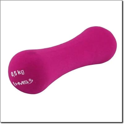 HMS Fitness Gietijzeren Dumbbell met Neopreen Coating - 0,5 kg