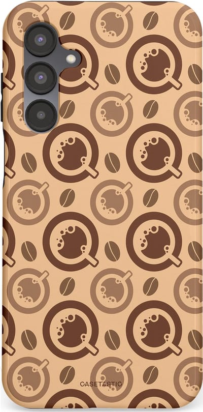 Casetastic Hoesje Geschikt voor Samsung A16 - Stijlvolle Beschermende Duo-layer Case - Cappuccino Ontwerp