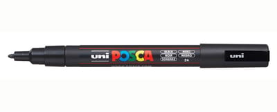 Markeerstift POSCA PC-3M Zwart (6 Stuks)