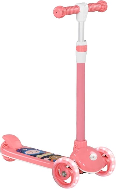Drie-wiel Scooter voor Peuters van 2-6 jaar - Verstelbare Hoogte, LED Verlichting, Ideaal voor Jongens en Meisjes, Roze