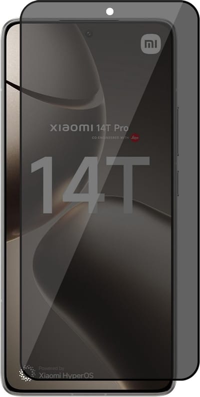 Privacy Screenprotector geschikt voor Xiaomi 14T / 14T Pro - Volledig Dekkend Glas Screen Protector