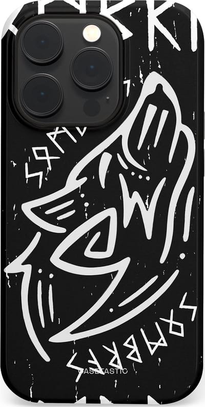 Casetastic Hoesje Geschikt voor Apple iPhone 14 Pro Magsafe - Stijlvolle Beschermende Duo-layer Case - Wolvenkreet