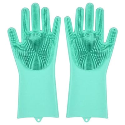 Afwassen Reinigingshandschoenen Magische siliconen rubberen afwashandschoenen voor huishoudelijke sponsschrobber Keukenreinigingsgereedschap 1pcs