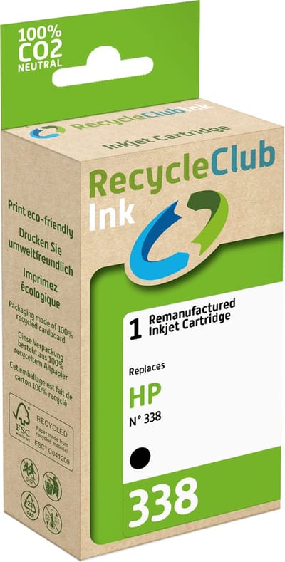 RecycleClub Cartridge compatibel met HP 338 Zwart K20216RC