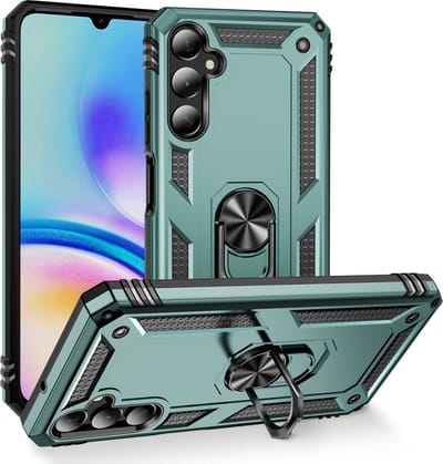 Coverup Hoesje - Geschikt voor Samsung Galaxy A05s Hoesje - Coverup Ring Kickstand Back Cover - Groen