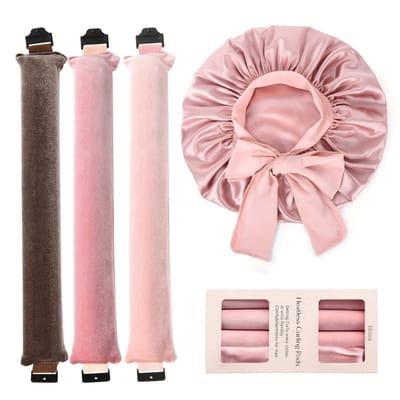 Bovista Zijden Slaapmuts - Satijnen Nachtmuts - Silk Bonnet - Sleep Cap - Haarverzorging - Satin - Verstelbaar - Voor Zacht & Stralend Haar - 4-Delige Set - Gemengde Kleuren