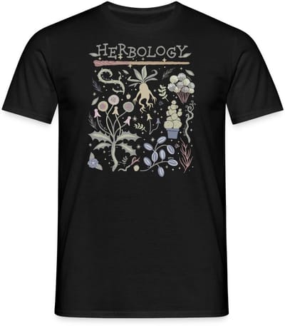Harry Potter Herbology Botanisch Kruiden Ontwerp T-Shirt Heren