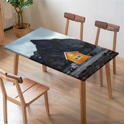 Tafelkleed - Beschermhoes - Buitenfeest Decoratie - Windproof Elastisch - 80x80cm - Zwart