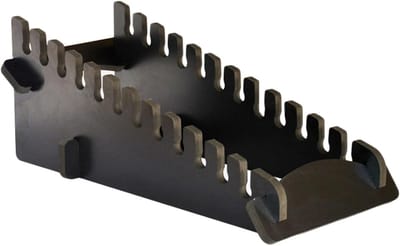 Tegel Displayrek - Vloer Monsterhouder - Bouwmateriaal Tonen - 12 Niveaus Stabiel - 70x30x36cm - Zwart