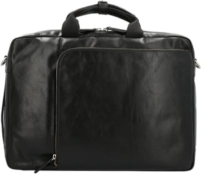 PICARD Leren Business tas Rugzak met laptopvak Buddy Business Bag and Backpack Black Zwart
