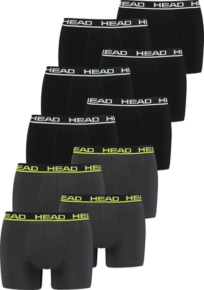 BOXERS Pack van 10 Head Heren Basic Boxer Broek Shorts Ondergoed Ondergoed Pack van 10