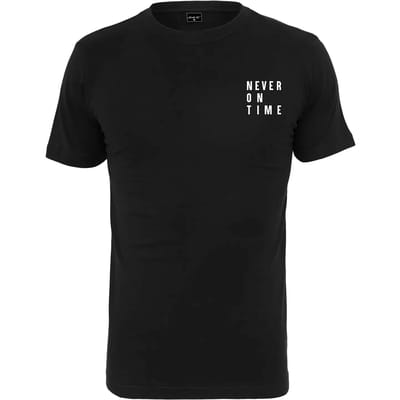 Urban Classics - Never On Time Dames T-shirt - L - Zwart