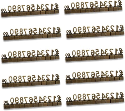 20 Stuks Digitale Prijskaartjes 3D Metalen Rekken Verstelbare Prijs Kubus Kit voor Winkel Display, Sieraden, Horloge en Kantoor Decoratie