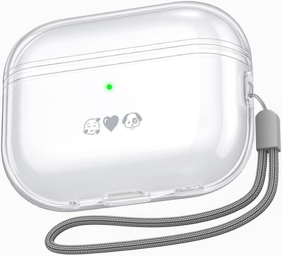 Transparante Hoes voor AirPods Pro 2 - Zachte TPU Bescherming met Sleutelkoord