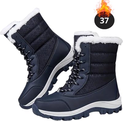 Nivard Snowboots - Sneeuwschoenen - Sneeuwboots - Dames - Wintersport - Ski - Skischoenen - Zwart - 37 - Laarzen
