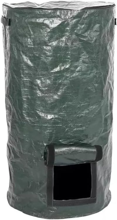 Compostcontainer Keuken - Composteervat Tuin - Afval Verwerken - Beweegbaar Ontwerp - 45 x 80 cm - Groen