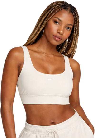 NIKE Sportswear Chill dames crop top van badstof met Swoosh-logo, katoenen shirt beige