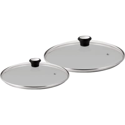 Tefal Glazen dekselset 24 cm + 28 cm