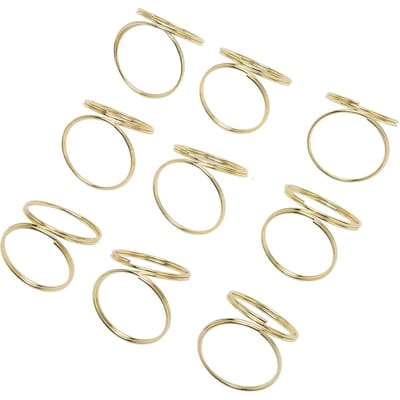 50 PIÈCES Porte-cartes de visite Acier Pratique Forme Ronde Pince à photo Présentoir pour cartes pour Mariages Bureaux Doré beige