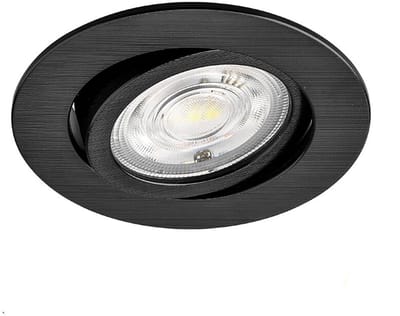 LED Inbouwspot - Kingtron - 7W 630lm 38D - Dimbaar - 865 Helder/Koud Wit 6500K - Rond - Zwart