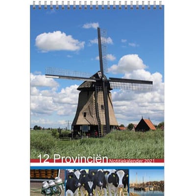 12 provinciën maandnotitiekalender 2021 (23,5 x 33,5 cm)