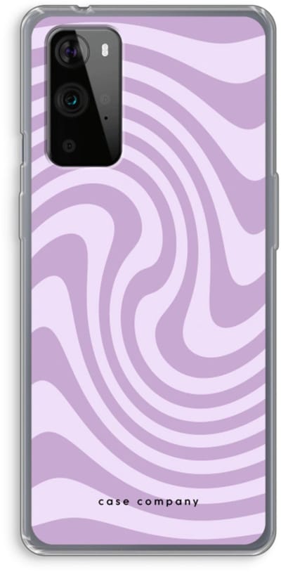 Case Company® - Hoesje geschikt voor OnePlus 9 Pro hoesje - Swirl Paars - Soft Cover Telefoonhoesje - Bescherming aan alle Kanten en Schermrand