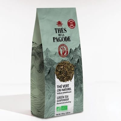 Thés de la Pagode  - Groene thee - Gunpowder - Losse Thee - Biologische thee  (100 gram)