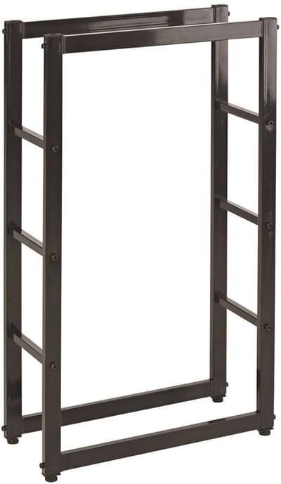 Practo Home brandhoutrek - houtopslag - houtopberging - zwart 100x60x25 cm