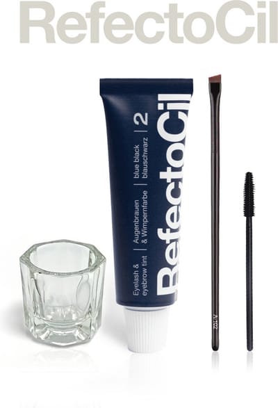 Refectocil Wimper, Wenkbrauw & Baard Verf Kit Zonder Oxidant Nr 2 Blauw - Zwart