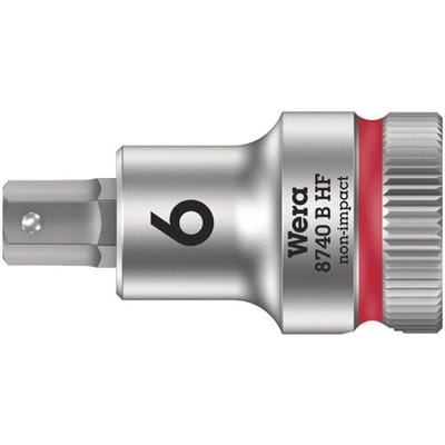 Wera 8740 B HF 05003035001 Dop (zeskant) Dopsleutelinzetstuk Houderfunctie 6 mm 3/8 6 mm 3/8 (10 mm)