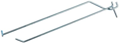 EURO Perforated – Enkel Winkelhaak – 25 cm Lengte – Ø4 mm Draad – Verzinkt Staal – Prijsetikethouder
