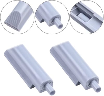 TLVX 2 stuks Smalle Universele Soft Close Deurdempers Grijs – Ladekast dempers – Achteraf Softclose inbouw – Keukenkast demping – Kleding kast dempers – Kastdeur Buffer – Schok Absorberend – Deursluiters - Kast deurtjes zachtjes dicht doen