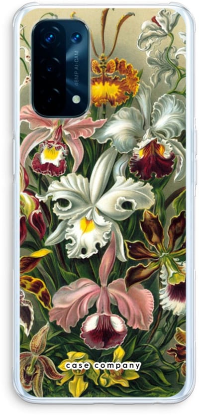 Case Company® - Hoesje geschikt voor Oppo A74 5G hoesje - Haeckel Orchidae - Soft Cover Telefoonhoesje - Bescherming aan alle Kanten en Schermrand