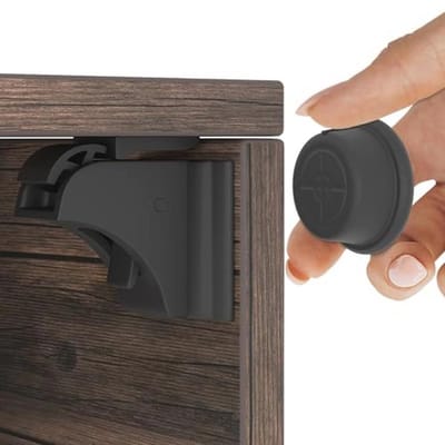 Magnetisch Kinderbeveiligingsslot – 20 Sloten & 4 Sleutels voor Kasten en Lades – Veilige Oplossing voor het Huis – Zwart