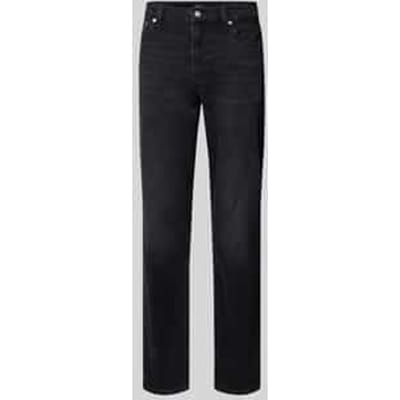 Straight fit jeans van katoenmix