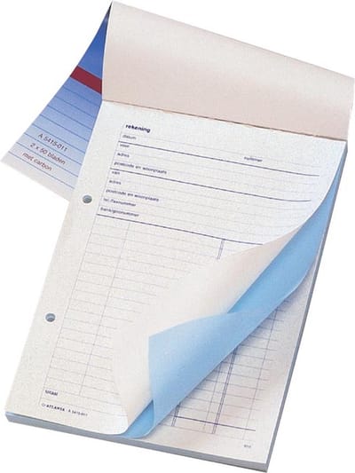 Rekeningblok djois atl a4 50x2vel zelfkopierend wt | 5 stuks