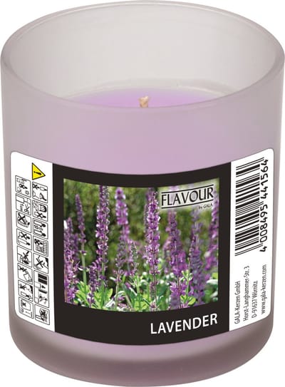 Conpax Candles geurkaars - lavendel geur - paars - 8 branduren - in glas - aroma kaars