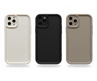 3 stuks Zwart beige bruin telefoon hoesje – backcover – geschikt voor iPhone 12 Pro Max – zachte matte uitstraling – camera bescherming