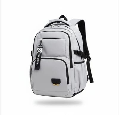 TK-S Rugzak, Lichtgrijs en Ruim, 31 Liter, 17,3 inch laptop, drankflesvak. (52x30x20cm)