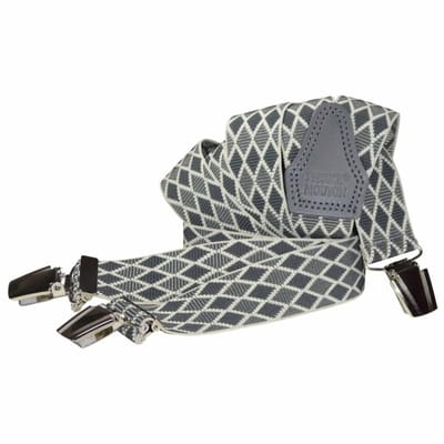 Pierre Mouton Volet - Bretels - Volwassenen - Heren - Grijs - 120cm - 3 brede clips - M - L
