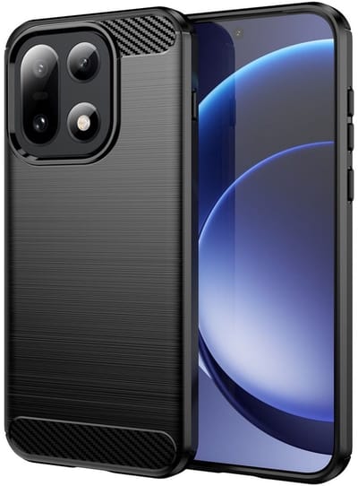 Geborsteld TPU Hoesje Geschikt voor OnePlus 15 | Beschermhoes | Back Cover | Flexibel TPU | Stijlvol Carbon | Dun | Zwart