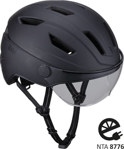 BBB Cycling Move Faceshield Transparant Fietshelm BHE-57 - Speed Pedelec, E-bike & Snorfiets - NTA 8776 - Mat Zwart - Maat L